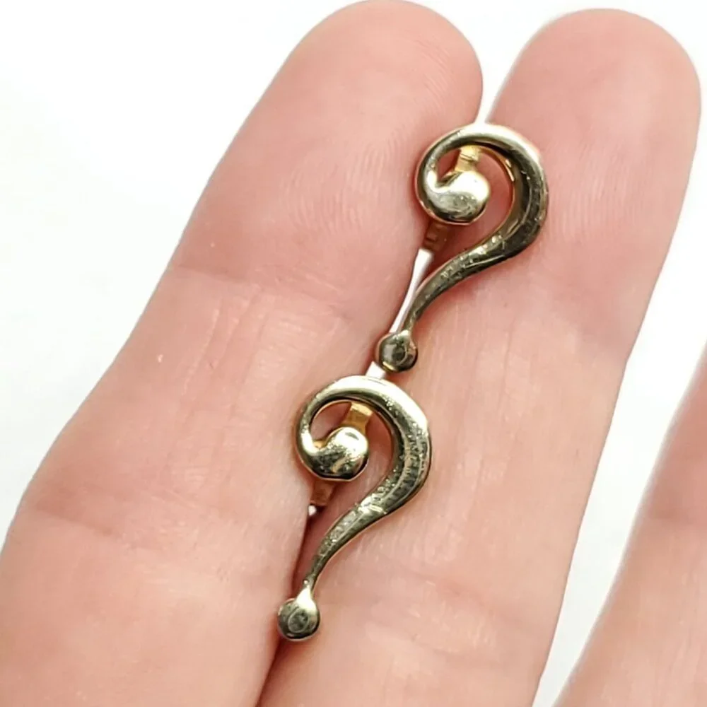 Vintage Question Mark Cufflinks Gold Tone